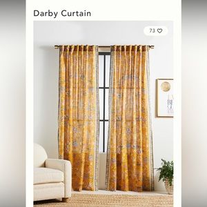 Anthropologie Darby Curtain 96”x50”